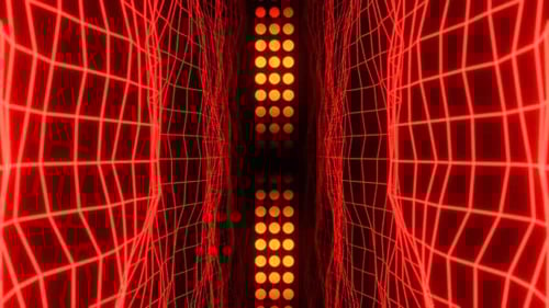 Red And Orange Cyberspace Trance Style And Flashing Lights Background Vj Loop In 4K