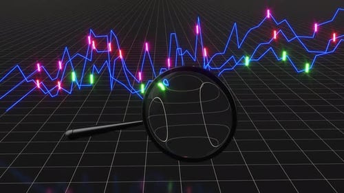 Financial Graph Market Stock Chart Trade Able to Loop Endless