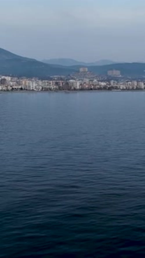 Vertical Video Aerial Cityscape Mesmerizing View of Urban Horizon at Twilight