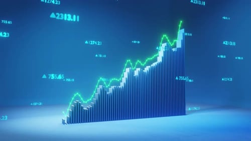 Modern 3D Business Data Growth Chart Animation