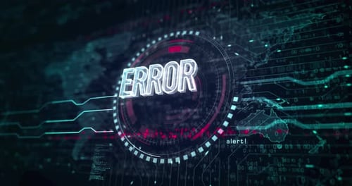 Error warning symbol loop digital concept