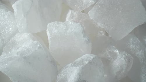 Pile of White Crystals Close Up