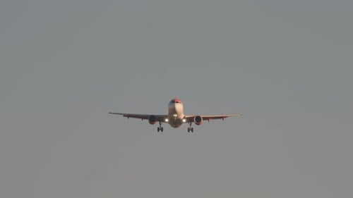Airplane Landing Approach and Low Angle Flyover