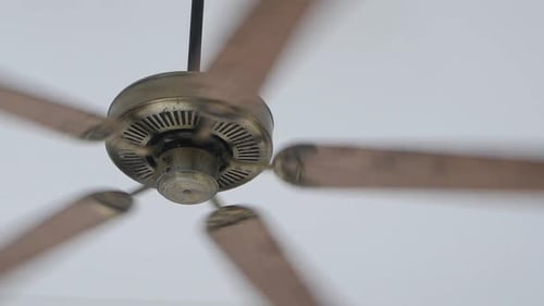 Rotation of Ceiling Fan Close Up