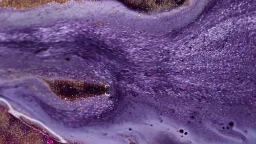 Glowing Flow Sparkling Ink Texture Fluid Paint Art