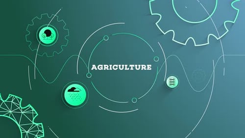 Infographic Agriculture Background Looped
