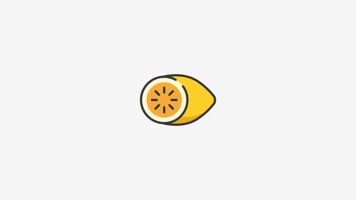 Animation mit Zitronensymbol