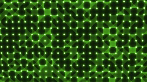 Green Glowing Dot And Green Triangle Shape Moving Background, Geometric Shape Moving Background, Abs
