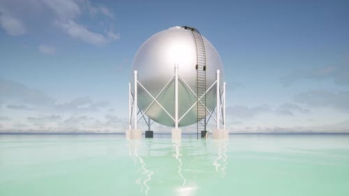 Sphere Tankstelle auf See Sonniges Wetter