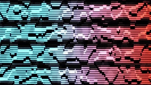 Dynamic Abstract Pixel Pattern with Gradient Color Shift