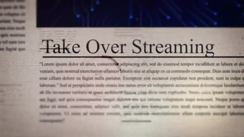 AI Technology News Headline Reveal Animation