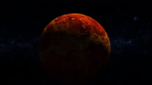 3D-Venus-Oberflächenplanet auf einem Weltraumstern