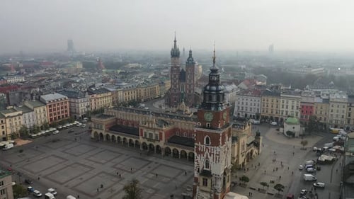 Aerial View of Krakow City, Poland