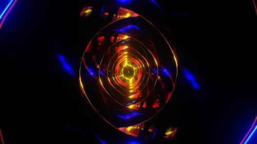 The VJ Loop Pulses with Neon Disco Energy in the Background