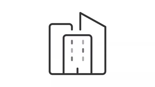 Animation der UI-Symbollinie der urbanen Skyline