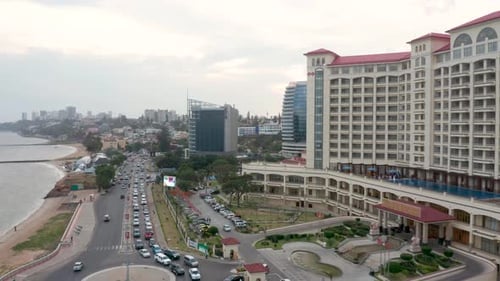 Mozambique Maputo, traveling in, drone 4K footage