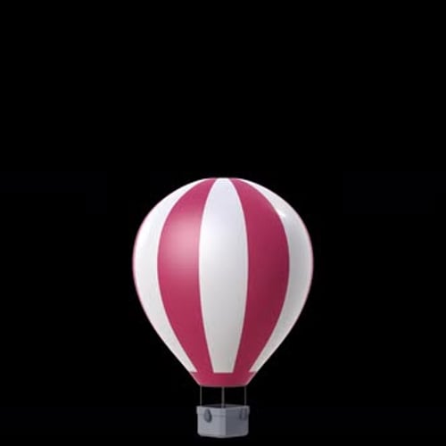 3D Animated Hot Air Balloon Flying Upwards