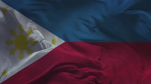 Realistic Waving Flag of Philippines Background Animation