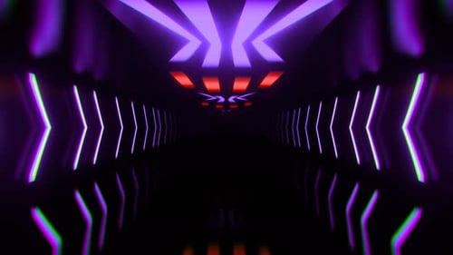 VJ LOOP NEON Tunnel Abstract Background Video