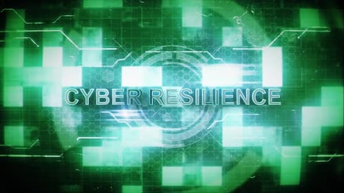 Futuristic Cyber Resilience Title Reveal Animation