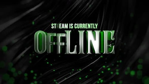Livestreaming Offline With Metallic Title Style Animation Green Theme