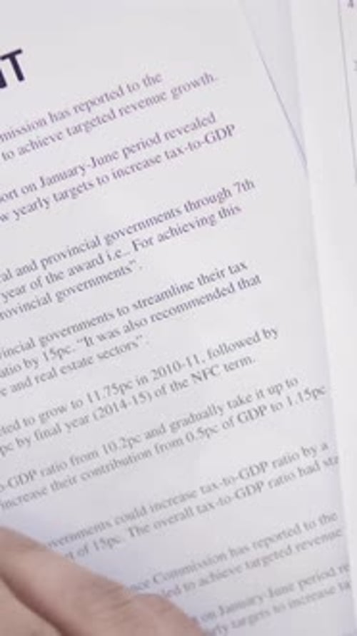 Paperwork, Top View, Vertical Video