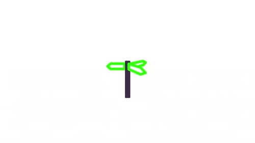 Animated Flat Design Directional Sign Revealing Arrows