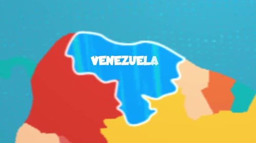 Venezuela Map In 3D Globe Zoom Animation With Stroke Line