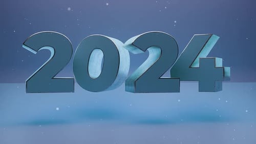 3D Animated 2024 New Year Celebration Countdown Opener