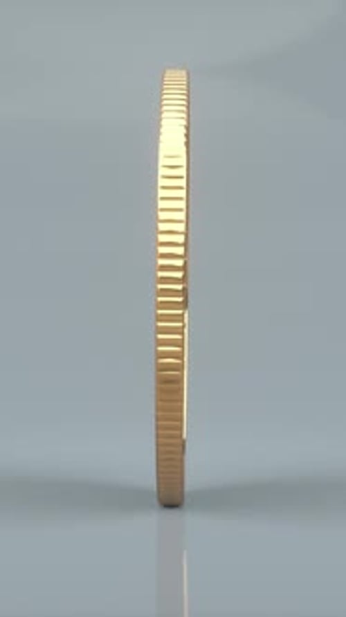 3D Golden Bitcoin Coin Rotating Animation