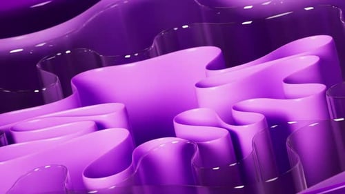 Abstract Purple Fluid Waves Background Animation