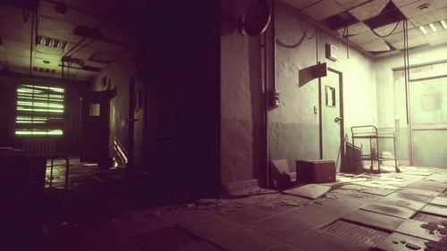 Interior of Hospital in Pripyat Abandoned City in Chernobyl