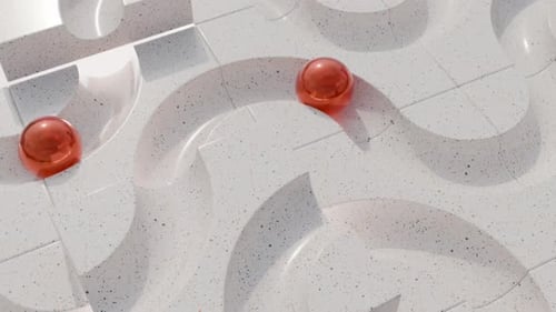 Looping Spheres 3D Satisfying Animation