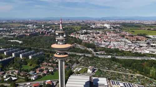 Rozzano telecom tower, telecommunication tower.