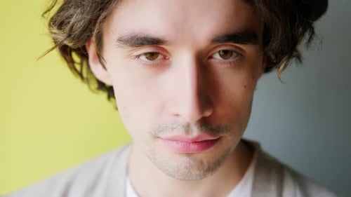 Close Up of Brown Eyed Man