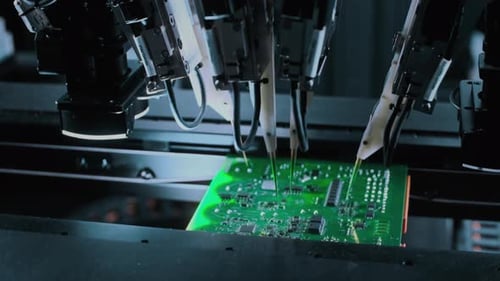 Components on Circuit Board Graphics Processing Unit GPU Processor Artificial Intelligence