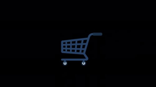 Flat Design Shopping Cart Loading Bar Animation