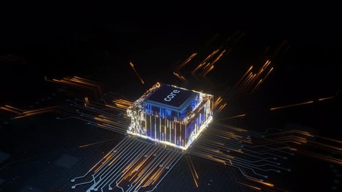 CPU and Circuit Board: Digitalization Process Visualized through Pulse Propagation