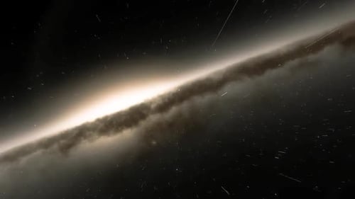 Breathtaking edge-on view of a spiral galaxy