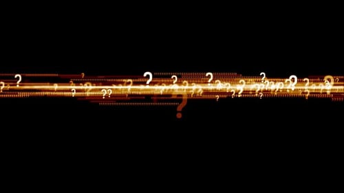 Glowing Question Marks Digital Stream Background Loop