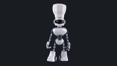 Fun 3D cartoon robot talking (with alpha channel)