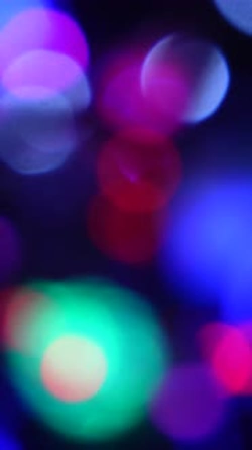 Blurred Multi-Colored Lights Bokeh Effect, Abstract Background