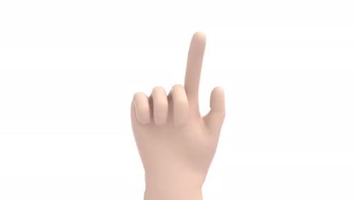 Toque com o dedo 3D Clique na tela em um fundo transparente