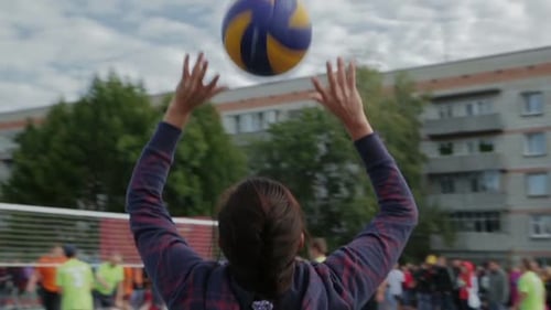 Novosibirsk/Russia - May 5 2015: Girl on Training Warming Up. Street Fitness