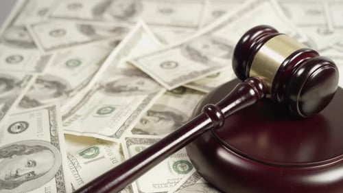 Gavel and Dollars: Law and Finance Concept