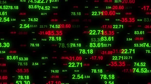 Market Fluctuation Screen With Financial Data