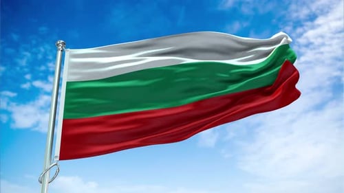 Realistic National Flag Waving in Clear Blue Sky Background