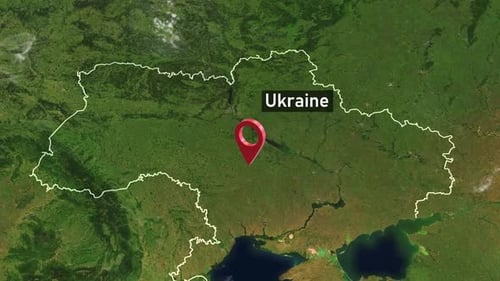 Ukraine Country Zoom from Space