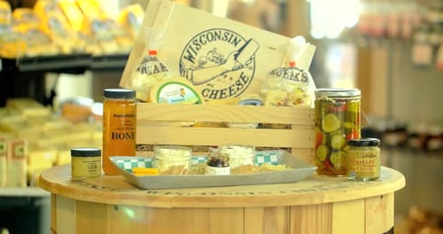 Milwaukee, Wisconsin / United States - August 8 2018: Cheese Basket, Wisconsin