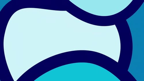 Bright Abstract Looping Animation with Yellow Pink Aqua and Bold Black Outlines Vivid Energetic and